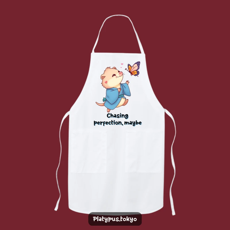Funny Platypus Butterfly Apron - Blue Kimono Kitchen Accessory for Playful Cooks