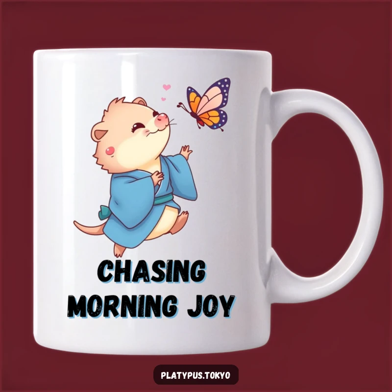Funny Platypus Butterfly Mug - Blue Kimono Chase for a Delightful, Funny Gift