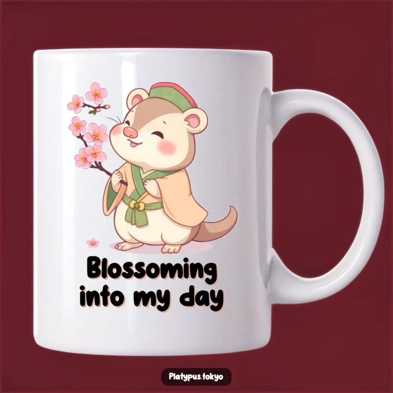 Funny Cherubic Platypus Blossom Mug - Adorable & Hilarious Spring Gift