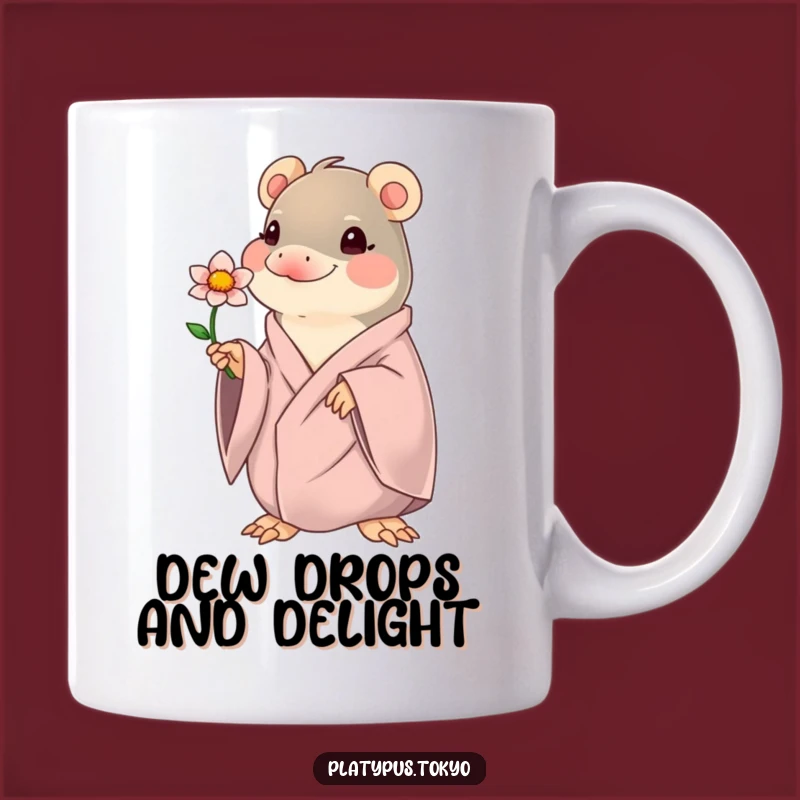 Funny Kawaii Platypus Flower Mug - Cute & Hilarious Gentle Gift