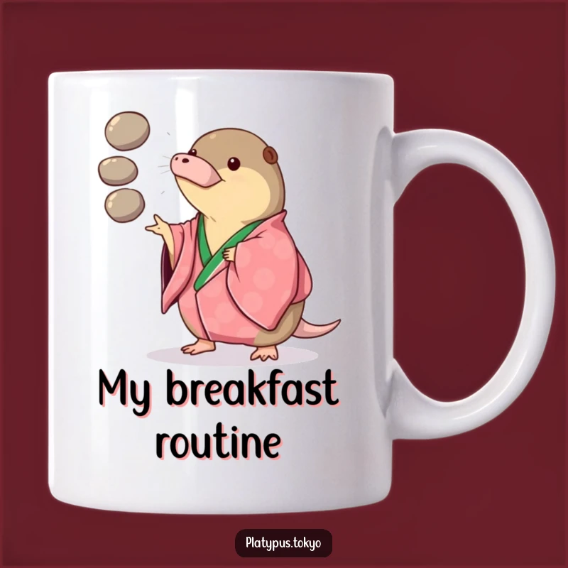 Funny Platypus Juggling Mug: A Vibrant Kimono Gift for Playful Souls