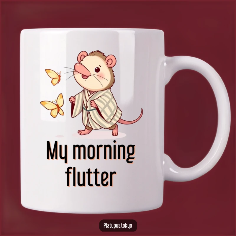 Funny Platypus Kimono Butterfly Chase Mug: A Hilarious Gift for Animal Lovers