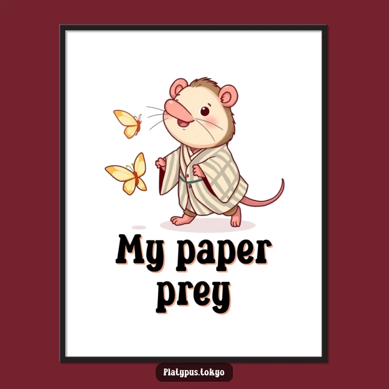 Funny Platypus Kimono Digital Print: Instant Whimsy for Your Digital Space