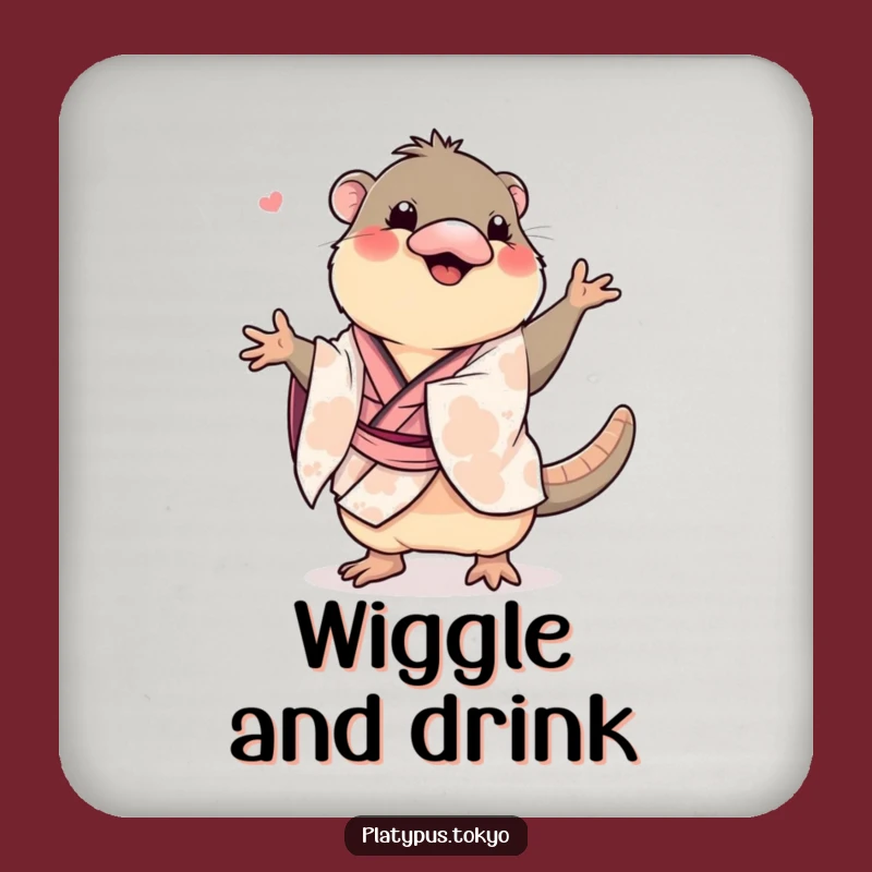 Funny Dancing Platypus Coaster - Hilarious Protection for Your Surfaces