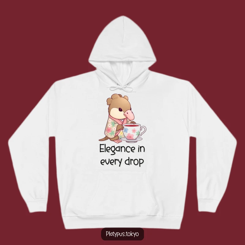 Cozy Platypus Hoodie: Funny Floral Kimono Tea Sip Gift for Comfort