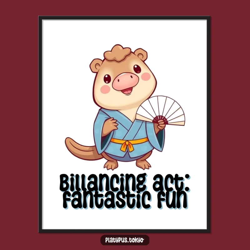 Cheerful Platypus Wall Art: Free Printable Fan Balancer for Playful Home Decor