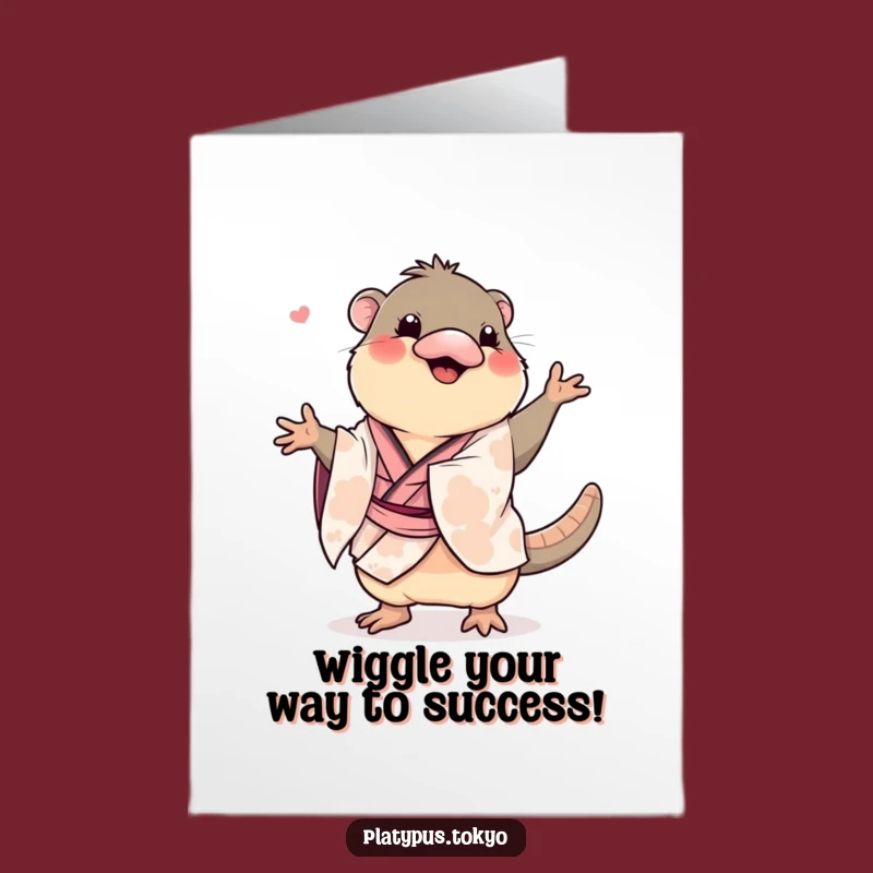 Free Printable Congrats Card: Hilarious Dancing Platypus, Downloadable & Fun DIY Gift