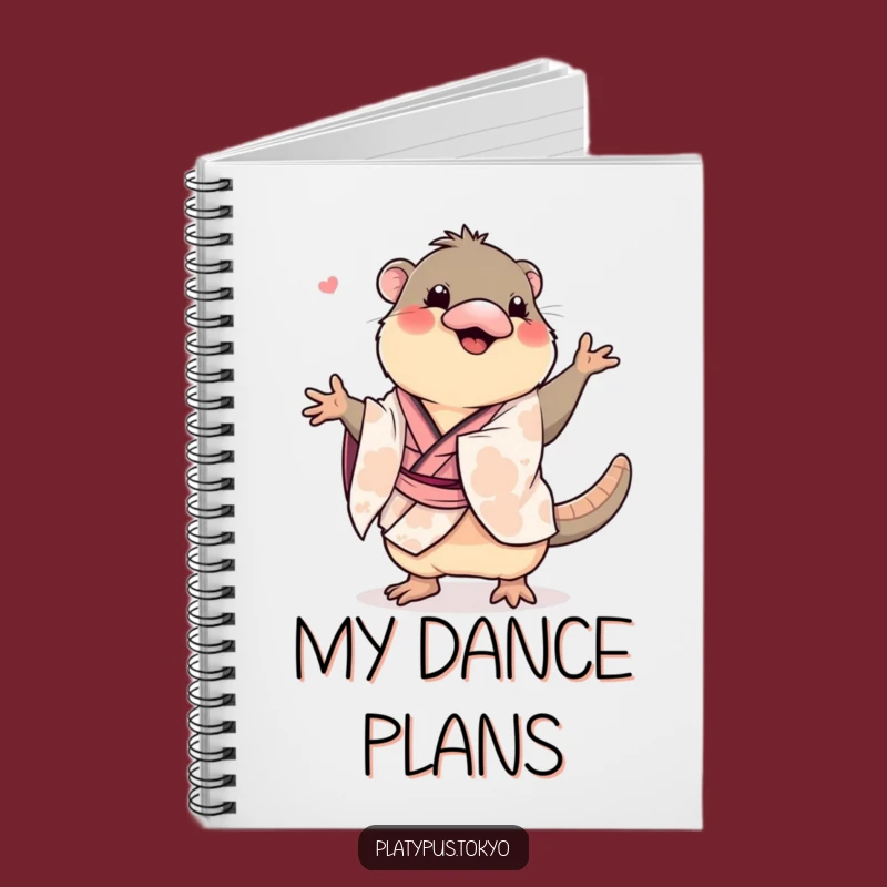 Funny Dancing Platypus Notebook - Hilarious Kimono Journal for Groovy Ideas