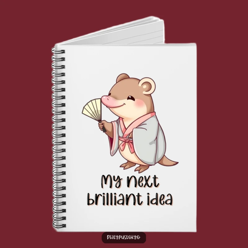 Funny Platypus Kimono Notebook - Hilarious & Elegant Journal for Your Ideas