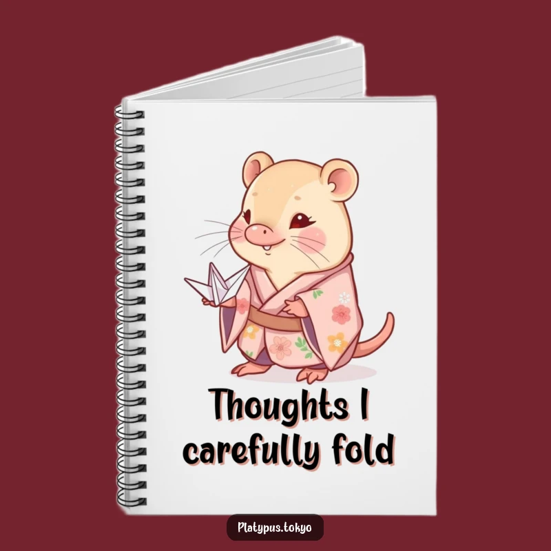 Funny Shy Platypus Kimono Notebook: Journal Your Thoughts Gently!