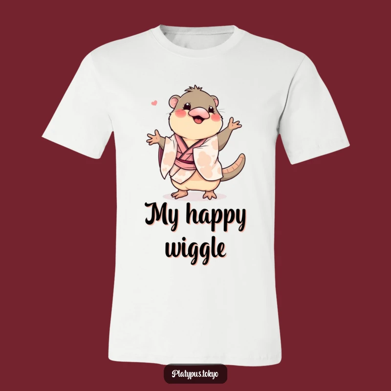 Funny Wiggly Dance Platypus Tee - Hilarious Kimono Moves Shirt