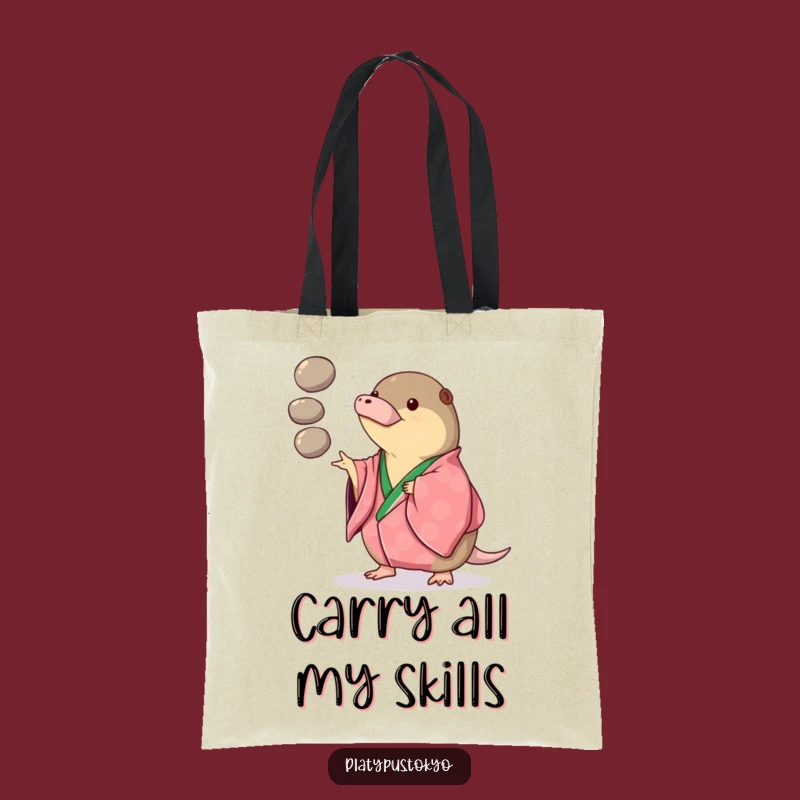 Funny Platypus Tote Bag: Juggling Kimono Style for Everyday Adventures