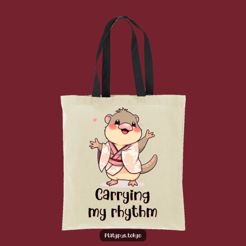 Funny Dancing Platypus Tote Bag - Hilarious Kimono Carry-All